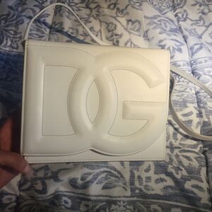 Dolce & Gabbana White Leather Shoulder Bag